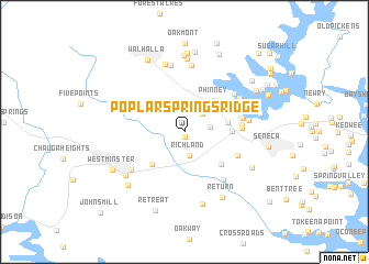 map of Poplar Springs Ridge