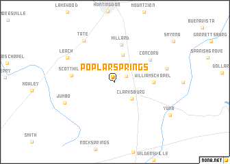 map of Poplar Springs