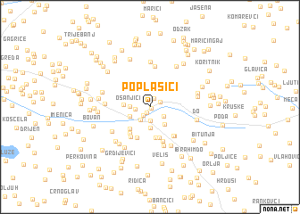 map of Poplašići