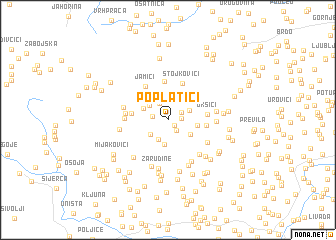 map of Poplatići