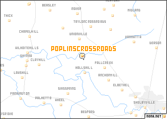 map of Poplins Crossroads