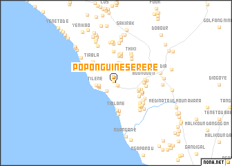 map of Poponguine Sérère