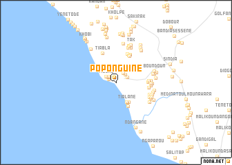 map of Poponguine