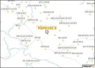 map of Popovača