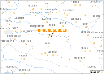 map of Popovac Subocki