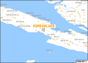 map of Popova Luka