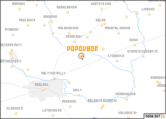 map of Popov Bor