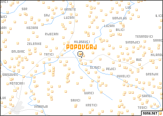 map of Popov Gaj