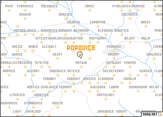 map of Popovice