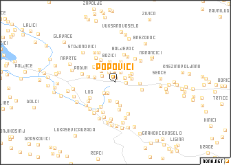 map of Popovići