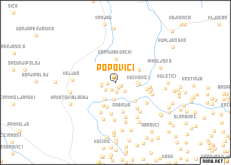 map of Popovići