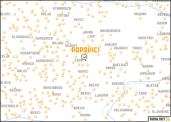 map of Popovići