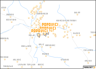 map of Popovići