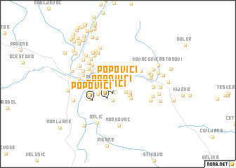 map of Popovići