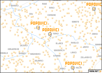 map of Popovići