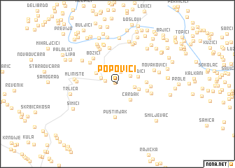 map of Popovići