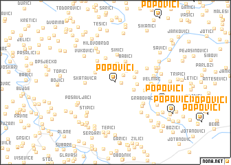 map of Popovići