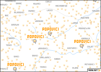 map of Popovići