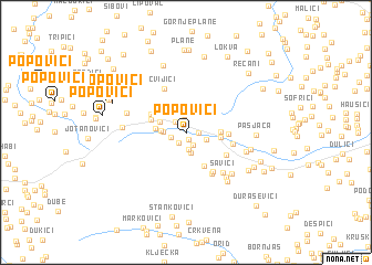 map of Popovići