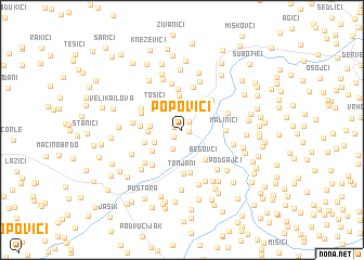 map of Popovići