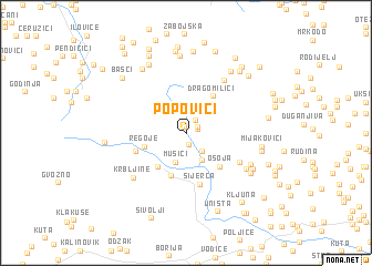 map of Popovići