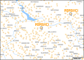 map of Popovići