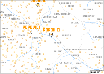 map of Popovići