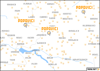 map of Popovići