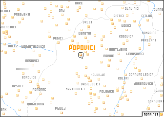 map of Popovići