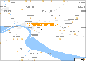 map of Popovskiye Vyselki