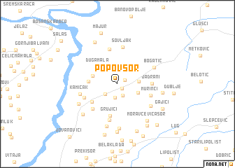 map of Popov Šor