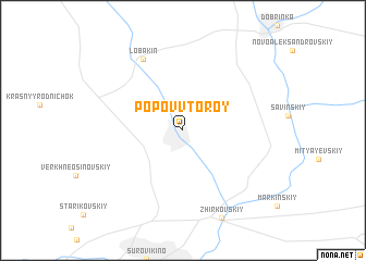 map of Popov Vtoroy