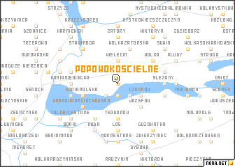 map of Popowo Kościelne