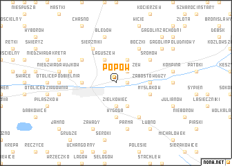 map of Popów