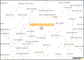 map of Poppenhausen