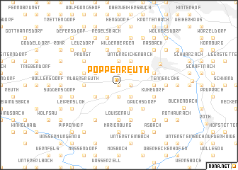 map of Poppenreuth