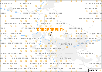 map of Poppenreuth