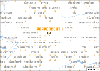 map of Poppenreuth