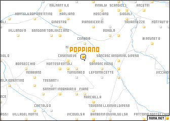 map of Poppiano