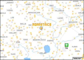 map of Popratnica