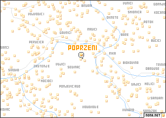 map of Poprženi