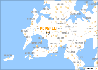 map of Pŏpsal-li