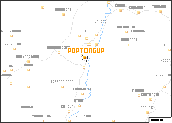 map of Pŏptong-ŭp