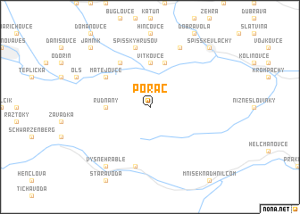 map of Poráč