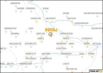 map of Poraj