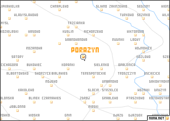 map of Porażyn