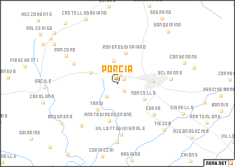 map of Porcia