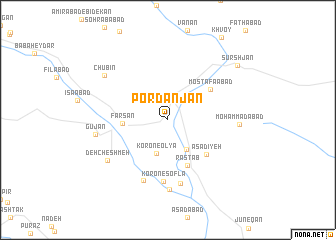 map of Pordanjān