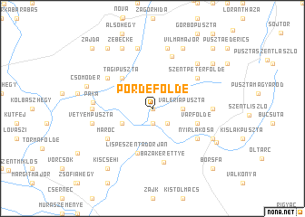 map of Pördefölde