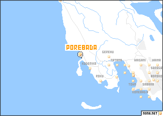 map of Porebada